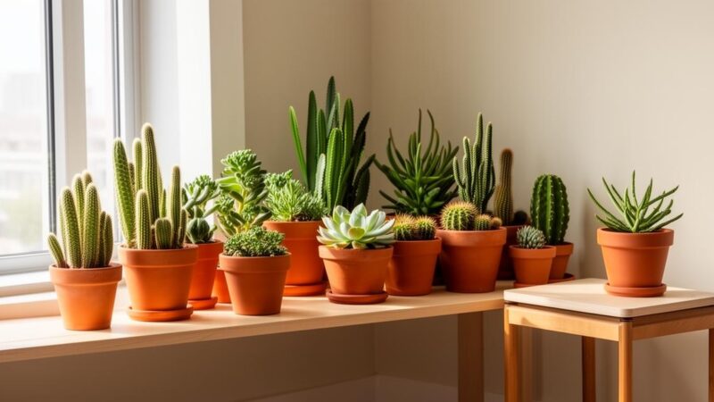 Decoration Interieur Plante : Cactus, Succulentes et Plantes Grasses en pots terracotta – Guide pour équilibrer nature et design